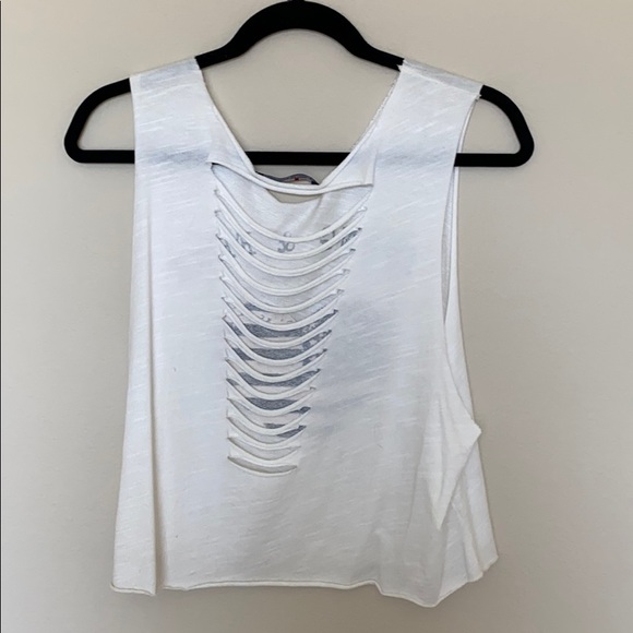 White American Flag Heart Open Back Tank - Picture 2 of 3